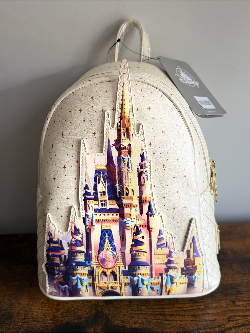 Disney World 50th Anniversary Cinderella Castle Mini Backpack - Picture 2 of 10